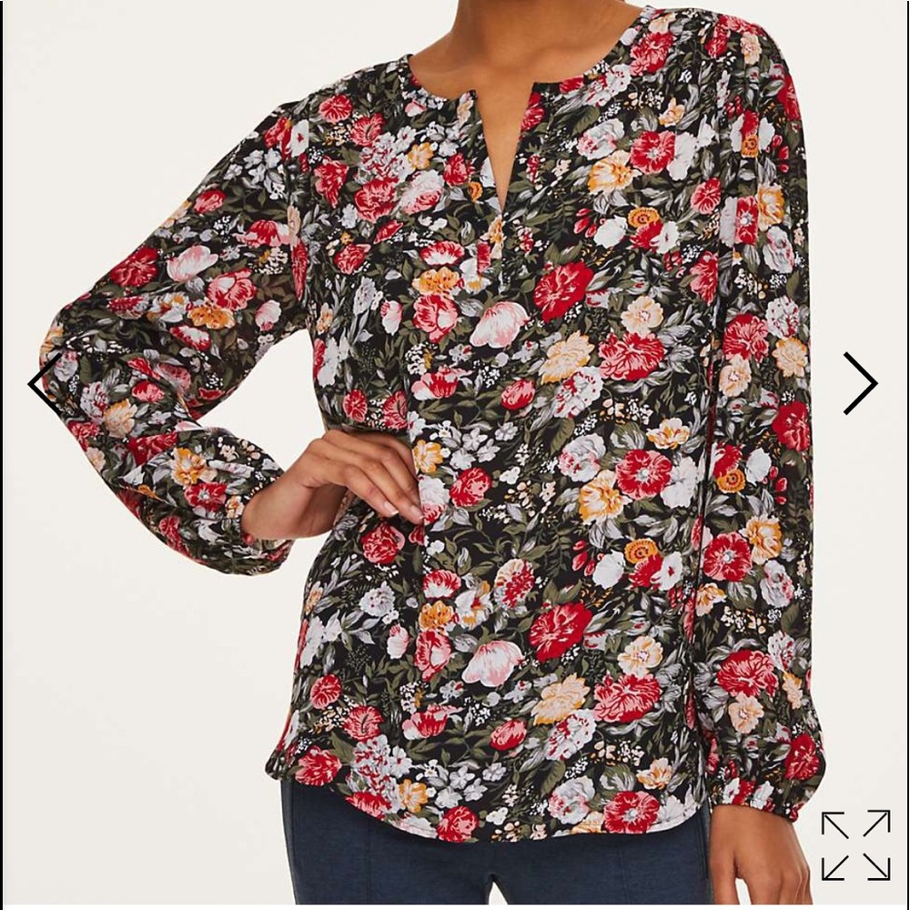 Ann Taylor Loft Floral Blouse